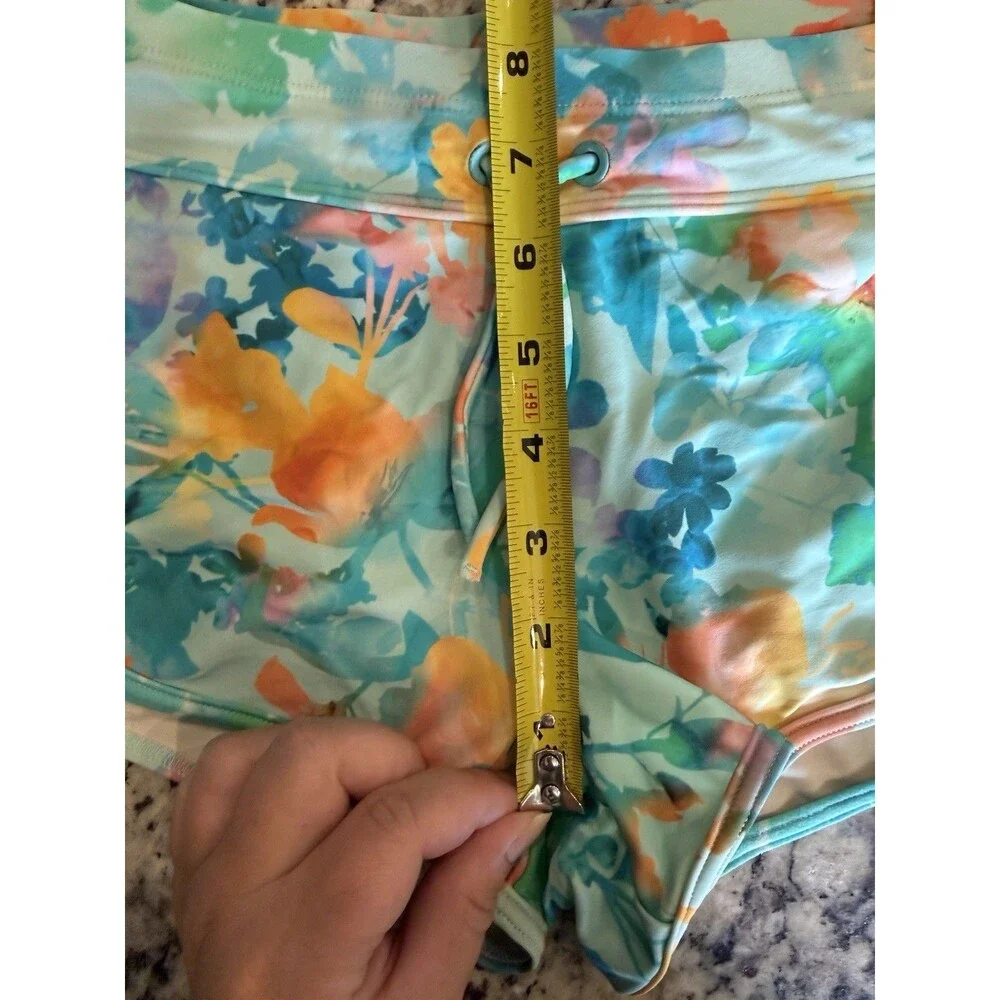 Athleta Girl Cannonball 2.0 Shorts Multicolor Floral Watercolor Print Size L/12